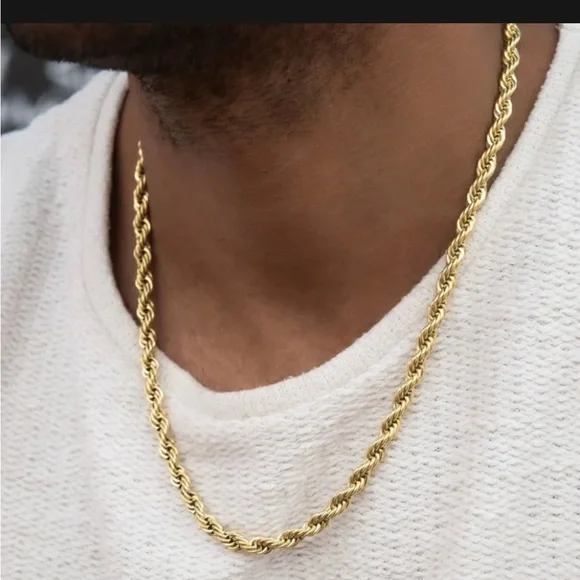 GLD 18k Authentic Yellow Gold 20” Rope Chain, 6mm - Picture 1 of 11